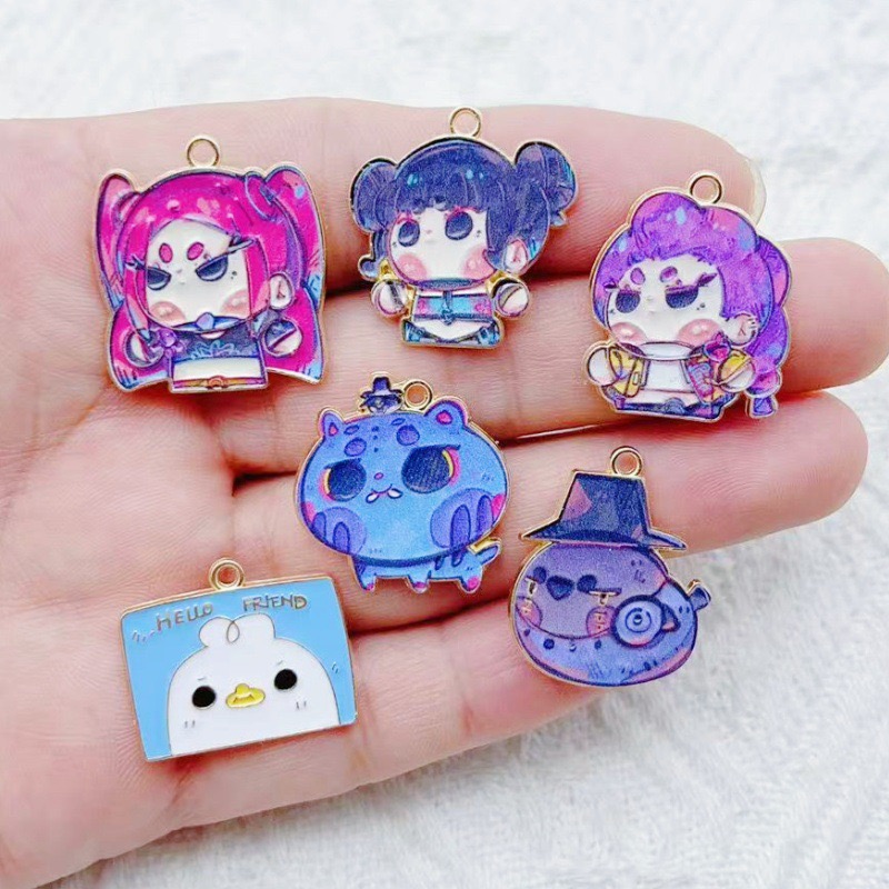 Drop Earrings - 10pcs Cartoon Anime Pendant Oil Drop