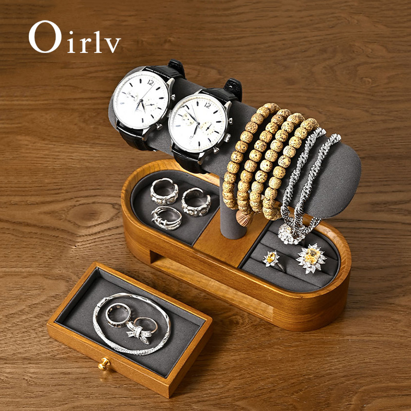 Jewelry Watches & Accessories - Oirlv Solid Wood Watch Organizer Shelf