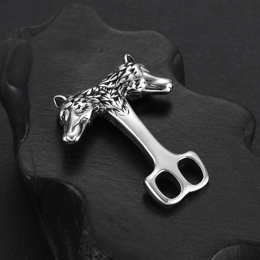 Wolf Jewelry & Watches Tampa Reviews - Stainless Steel Wolf Hooks Double Hole