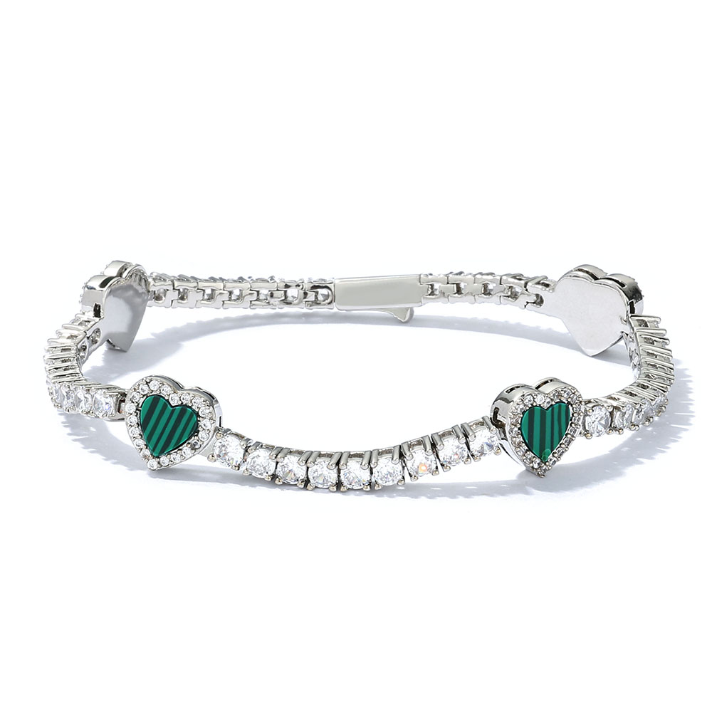 Tennis Bracelet Cubic - ESKEEM Hot Selling Colorful Heart Shaped