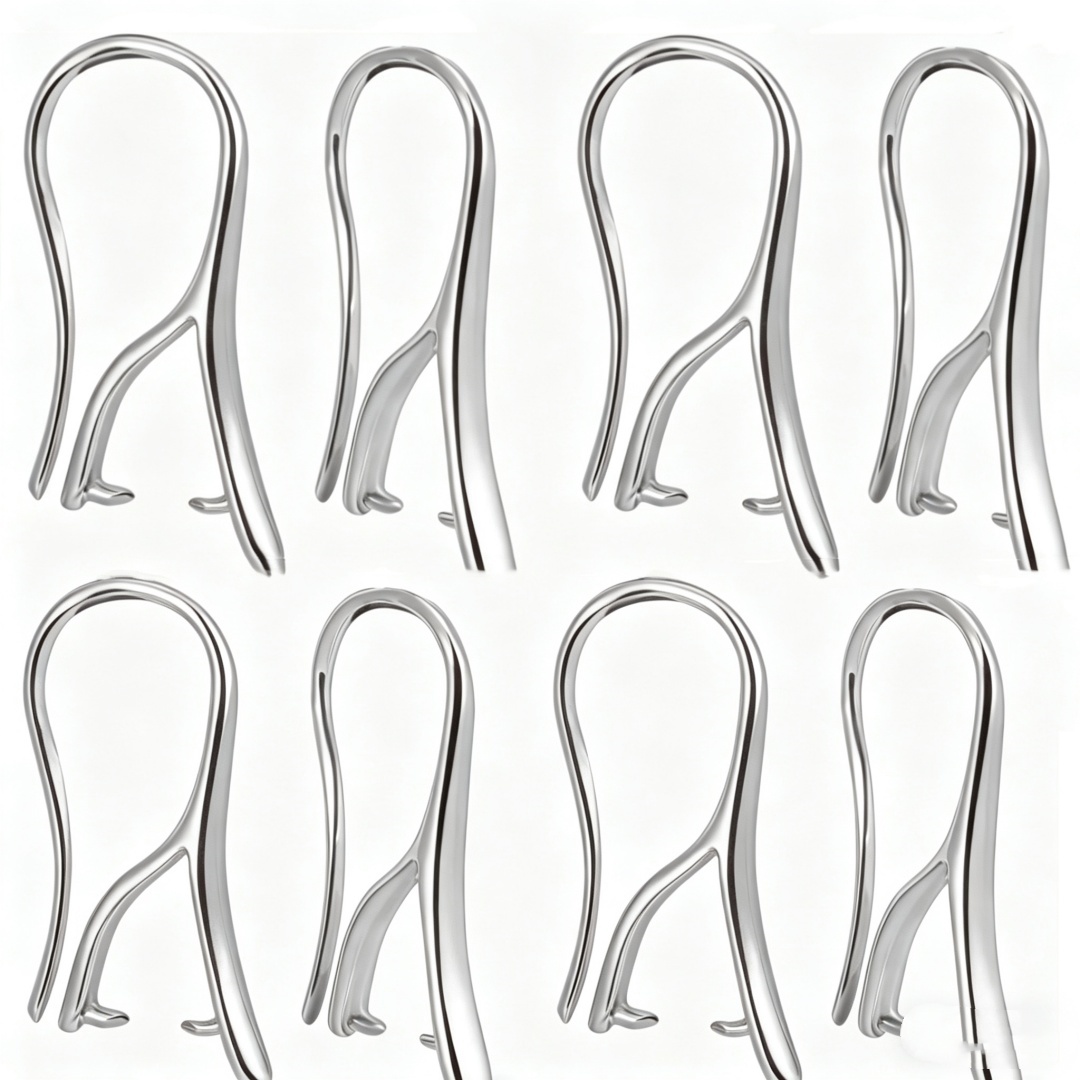 10/30Pcs White with Pinch Bail - Drop Earrings ulasan dan harga