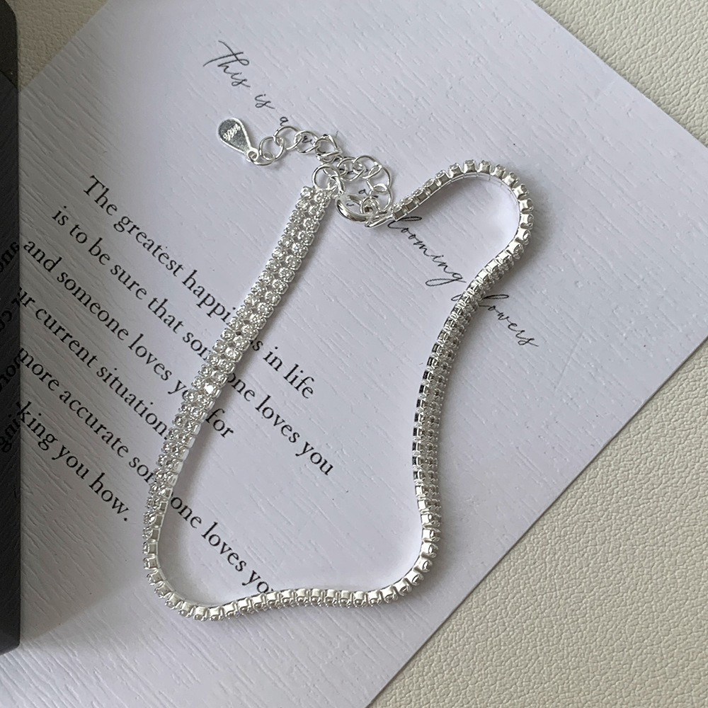 925 Sterling Silver Cubic Zirc - Tennis Bracelet Cubic ulasan dan harga