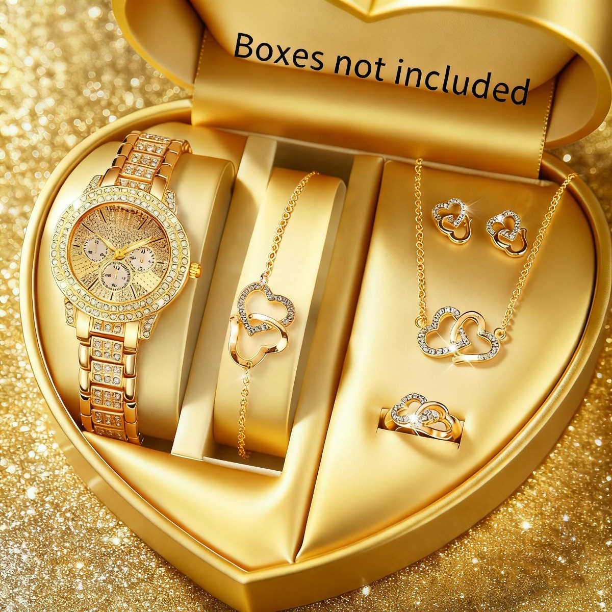 6PCS Luxury Rhinestone Women W - Jewelry Watches For Ladies ulasan dan harga
