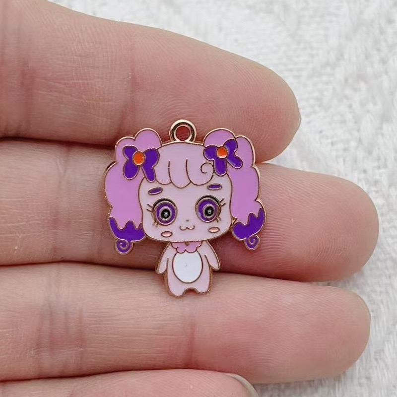 10pcs Cartoon Cute Drip Oil Al - Drop Earrings ulasan dan harga