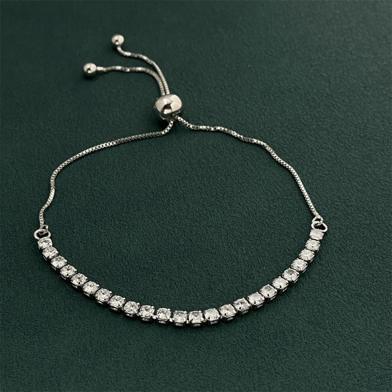 925 Sterling Silver Adjustable - Tennis Bracelet Cubic ulasan dan harga