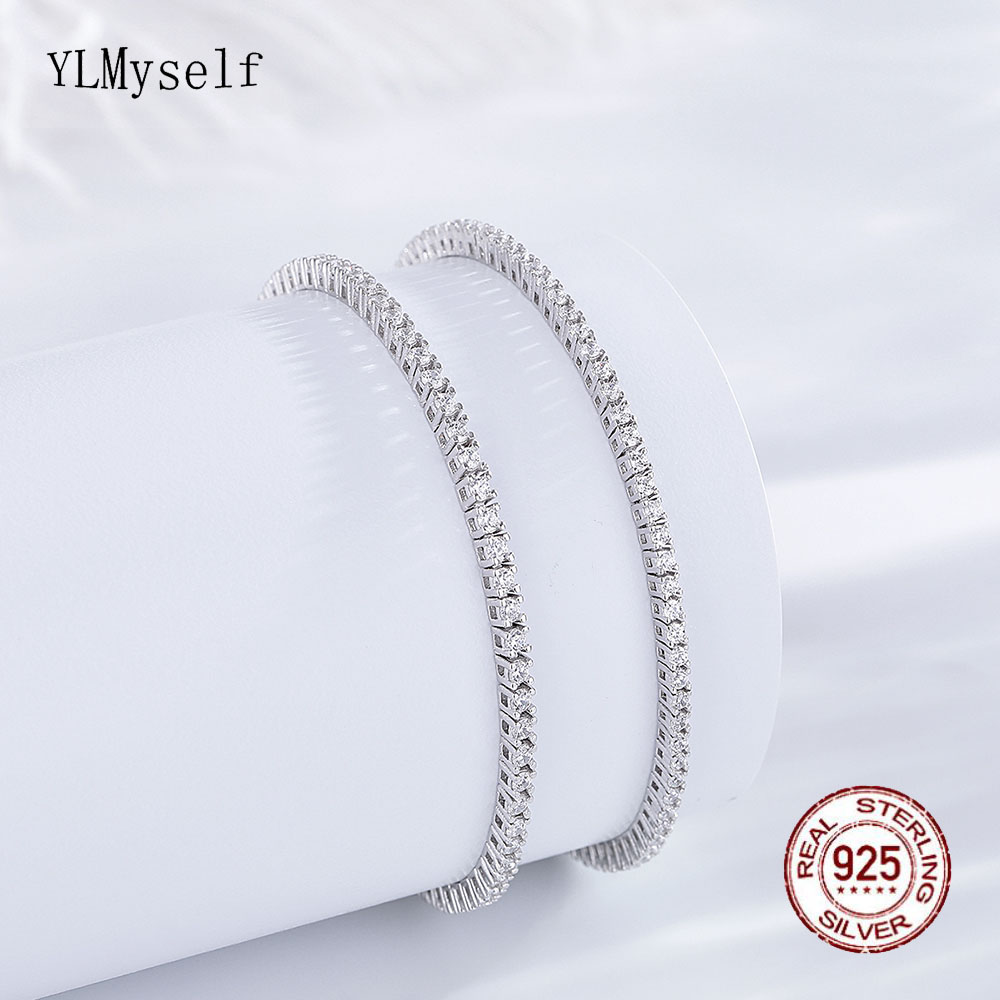 Real Silver 1.75mm/1.5mm White - Tennis Bracelet Cubic ulasan dan harga