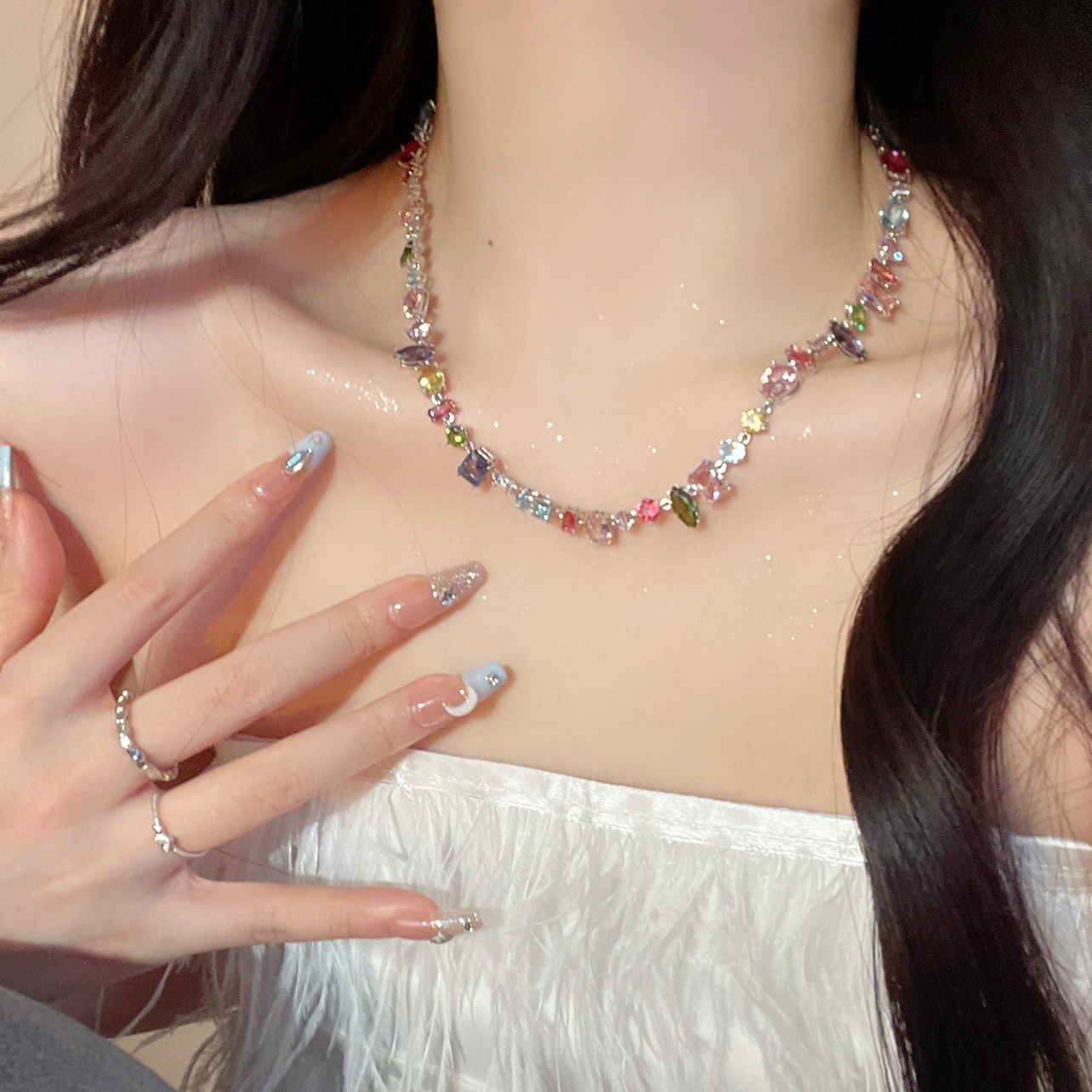 UWIN Zircon Beads Tennis Chain - Tennis Bracelet Cubic ulasan dan harga