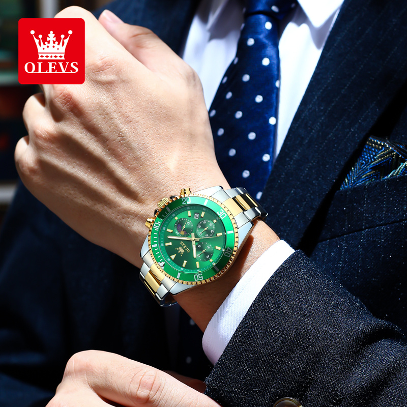 OLEVS 2870 Men's Watches Moon  - Rolex Watch Datejust ulasan dan harga