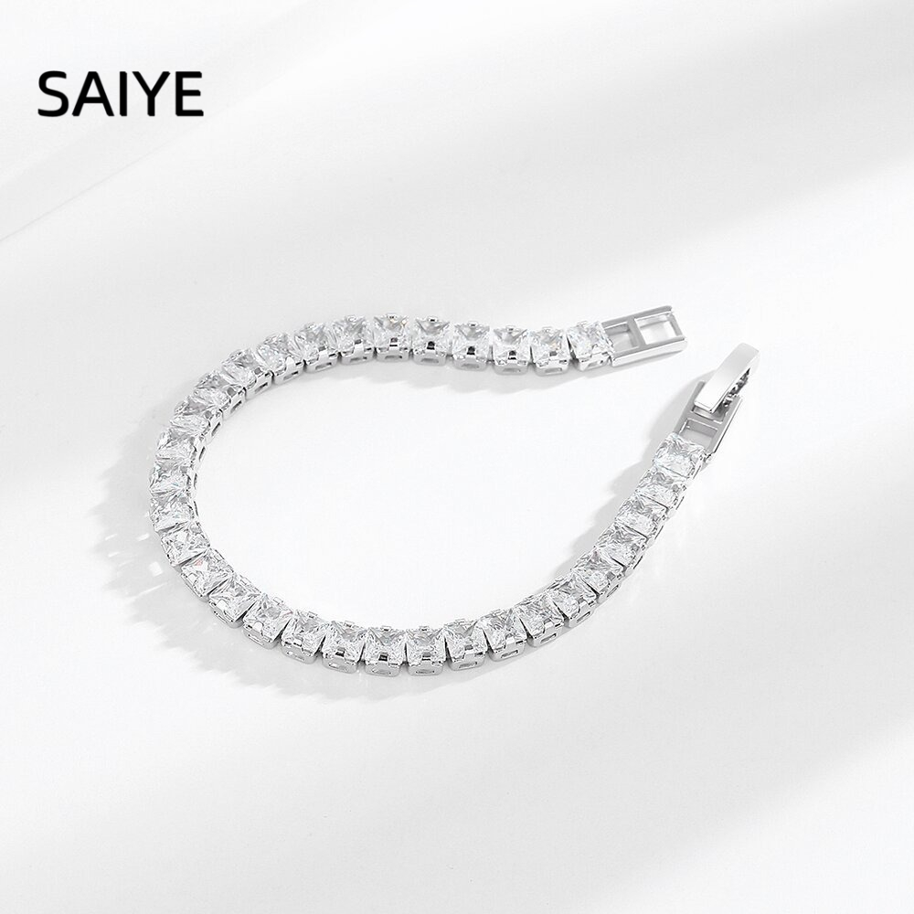 925 Sterling Silver Tennis Bra - Tennis Bracelet Cubic ulasan dan harga