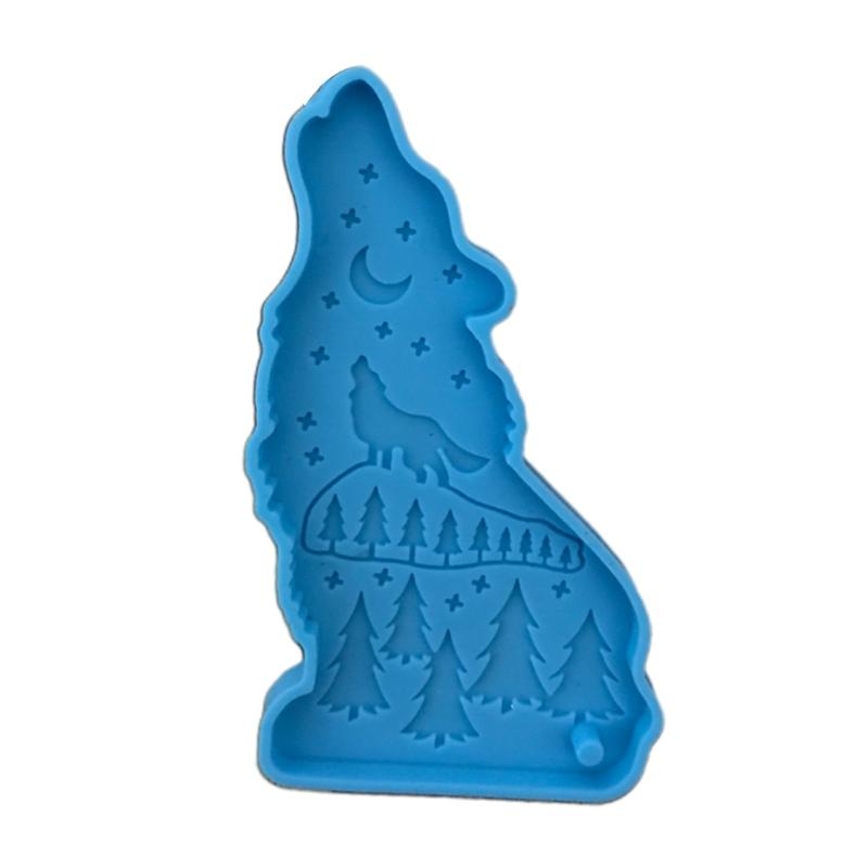 A52E Shiny Wolf Keychain Epoxy - Wolf Jewelry & Watches Tampa Reviews ulasan dan harga