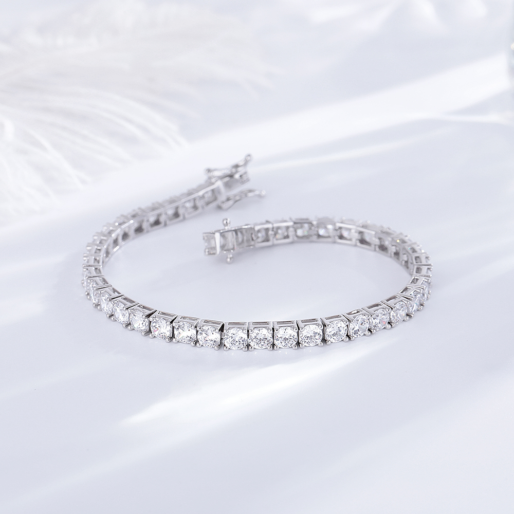 YLMyself 925 Silver Tennis Bra - Tennis Bracelet Cubic ulasan dan harga
