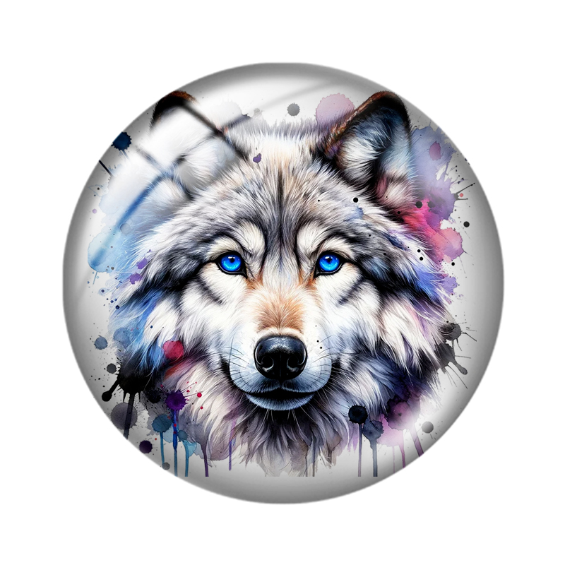 Watercolor Wolf 10pcs 12mm/16m - Wolf Jewelry & Watches Tampa Reviews ulasan dan harga