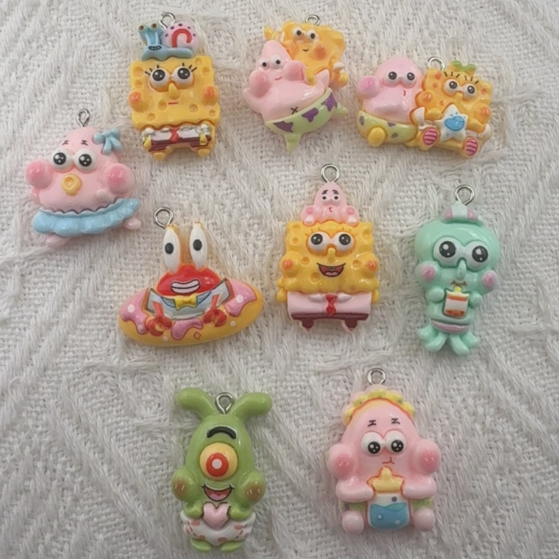 10pcs cartoon resin pendant, D - Drop Earrings ulasan dan harga
