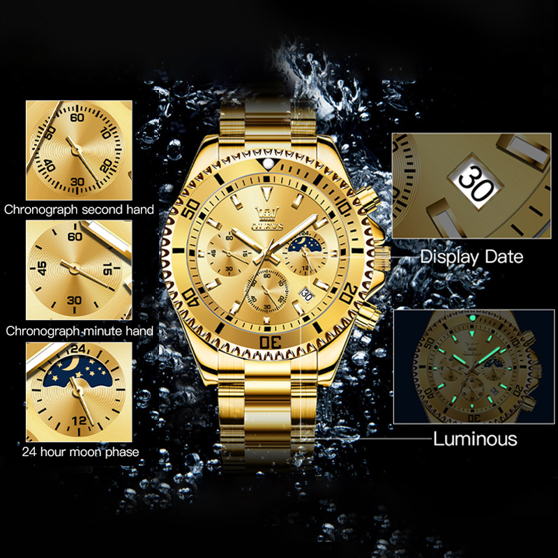 OLEVS 2870 Men's Watch Top Bra - Rolex Watch Datejust ulasan dan harga