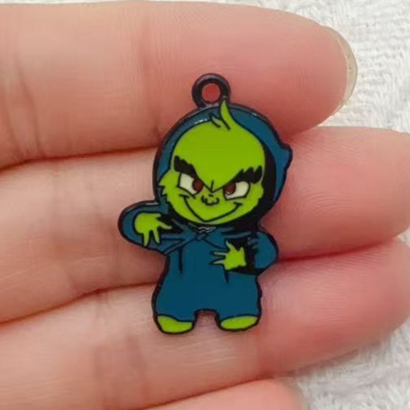 10pcs alloy drip oil cartoon C - Drop Earrings ulasan dan harga
