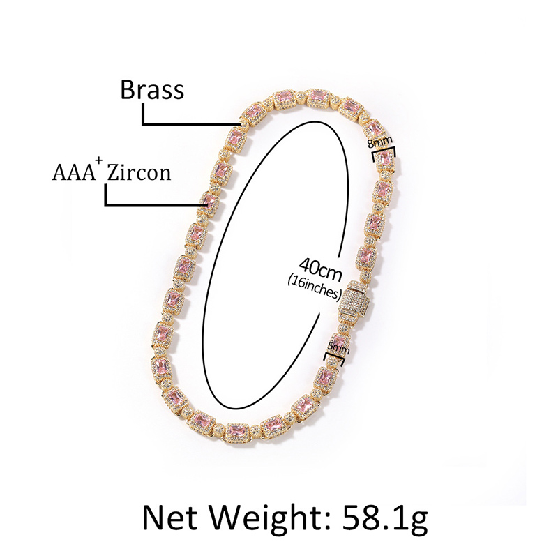 Hip Hop 5A+ CZ Stone Bling Ice - Tennis Bracelet Cubic ulasan dan harga